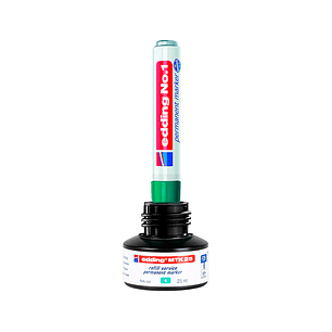 Tinta marcador edding mtk-25 com sistema capilar cor verde frasco de 25 ml