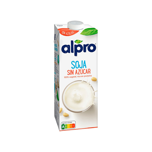 Bebida de soja alpro 100% vegetal sem acucar rica em proteinas com calcio e vitaminas embalagem de 1 litro 2