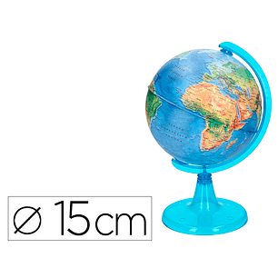 Globo liderpapel mapa fisico diametro 15 cm