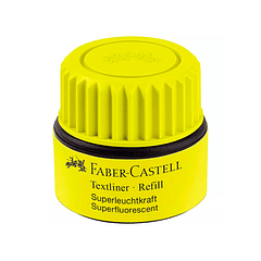 Tinta marcador faber castell fluorescente 1549 com sistema capilar cor amarelo frasco de 30 ml