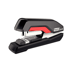 Agrafador rapid supreme s50 plastico capacidade 50 folhas usa agrafes 24/6-8+ e 26/6-8+ cor preto/vermelho