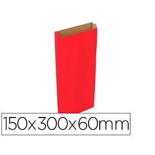 Envelope basika kraft vermelho com fole s 150x300x60 mm pack de 25 unidades