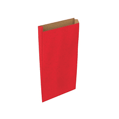 Envelope basika kraft vermelho com fole m 200x350x60 mm pack de 25 unidades