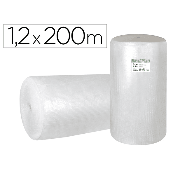 Plastico com bolhas liderpapel ecouse 1.20x200m 30% de plastico reciclado 1