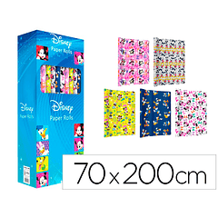 Papel fantasia basika disney rolo de 70 x 200 cm modelos sortidos