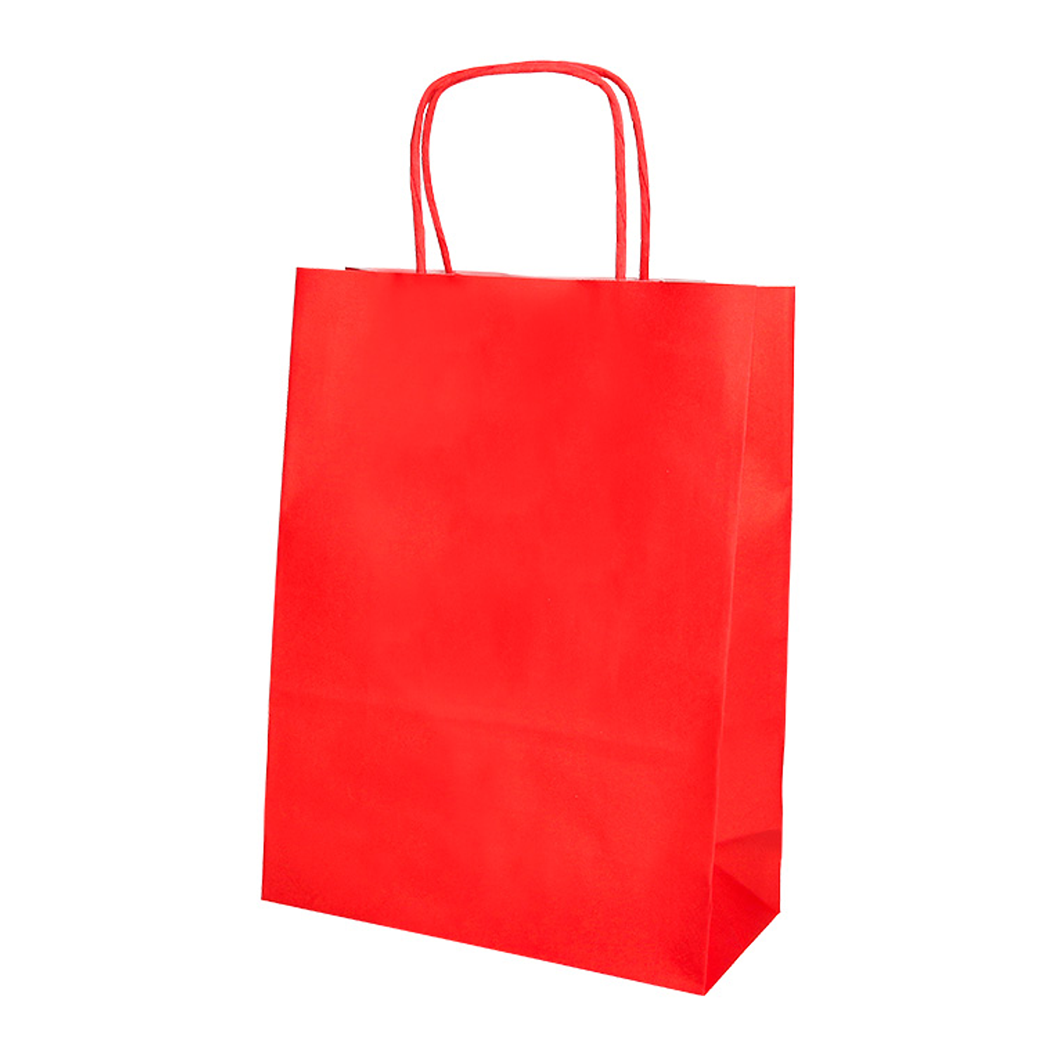 Bolsa de papel q-connect celulose vermelho l com asa retorcida 320x400x14 mm 2