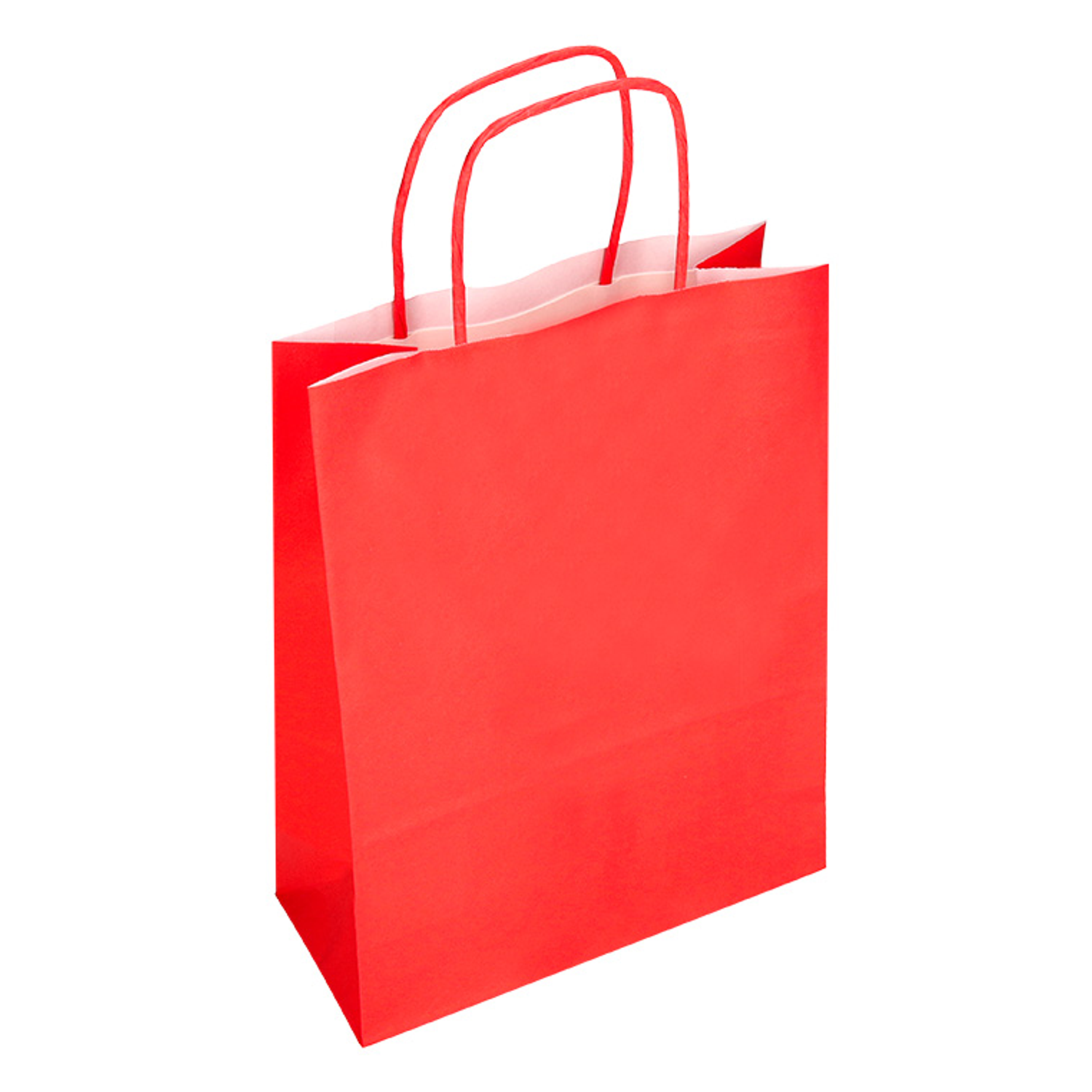 Bolsa de papel q-connect celulose vermelho l com asa retorcida 320x400x14 mm 4