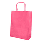 Bolsa de papel q-connect celulose rosa xs com asa retorcida 180x240x80 mm - thumbnail 6