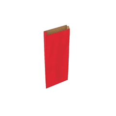 Envelope basika kraft vermelho com fole xs 120x250x30 mm pack de 25 unidades