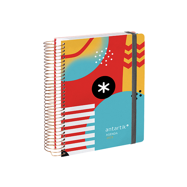 Agenda antartik 2023 dia pagina 90 gr com envelope marcador paginas e 3 folhas de autocolantes vermelho 165x215 mm 6