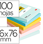 Bloco de notas adesivas beachside 100% pefc 76x76 mm 100 folhas pack de 6 unidades - thumbnail 1