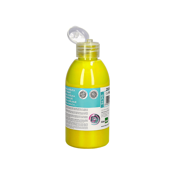 Pintura acrilica liderpapel frasco de 250 ml amarelo 2