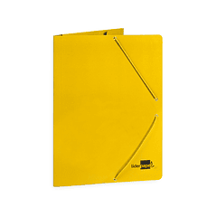 Pasta liderpapel de elasticos folio 3 abas cartao plastificado cor amarelo