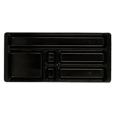 Bandeja organizadora q-connect de gavetas cor preto 344x160x33 mm