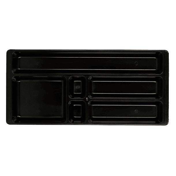 Bandeja organizadora q-connect de gavetas cor preto 344x160x33 mm 1