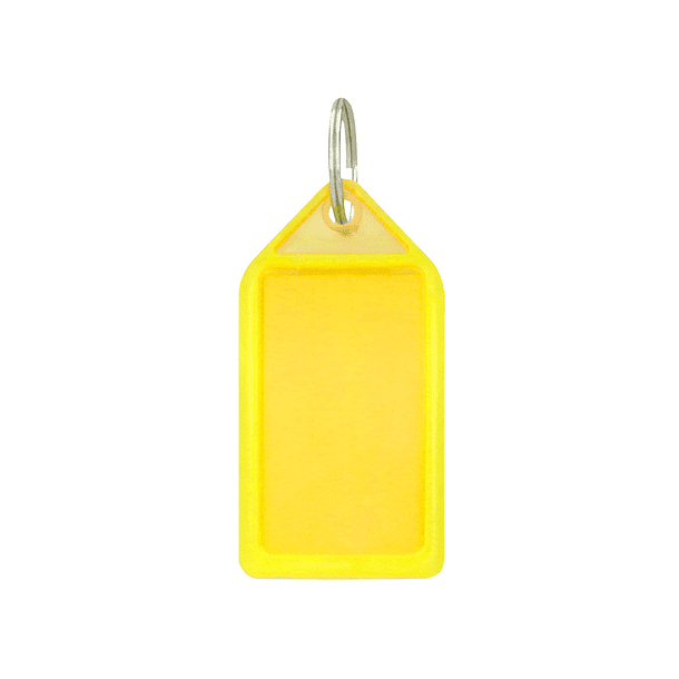 Chaveiro porta etiquetas q-connect premium cor amarelo caixa de 40 unidades 7