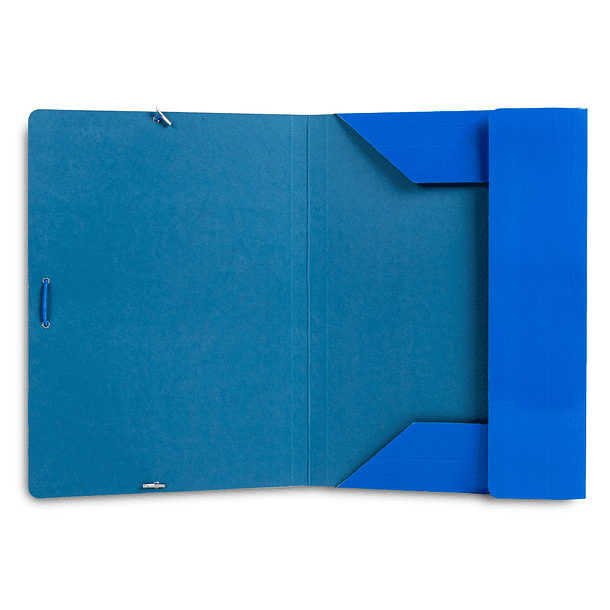 Pasta liderpapel de elasticos folio 3 abas cartao plastificado cor azul 7