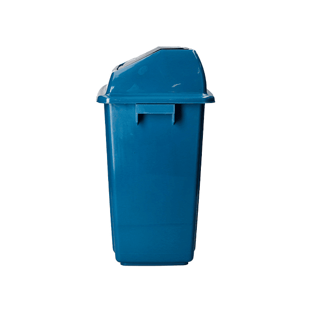 Contentor de lixo q-connect plastico com tampa de empurrar 58 litros 470x330x760 mm azul 6