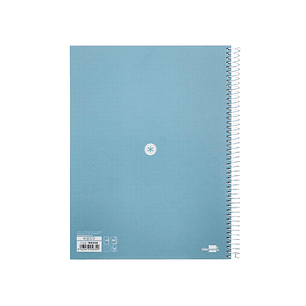 Caderno espiral liderpapel a4 micro antartik capa forrada 80f 90 gr pontilhado 1 banda 4 furos cor celeste