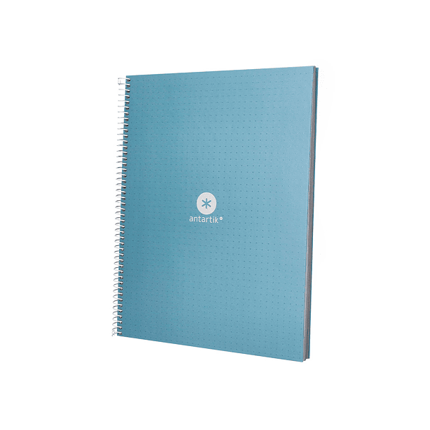 Caderno espiral liderpapel a4 micro antartik capa forrada 80f 90 gr pontilhado 1 banda 4 furos cor celeste 4