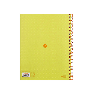 Caderno espiral liderpapel a4 micro antartik capa forrada 80f 90 gr pontilhado 1 banda 4 furos cor amarelo