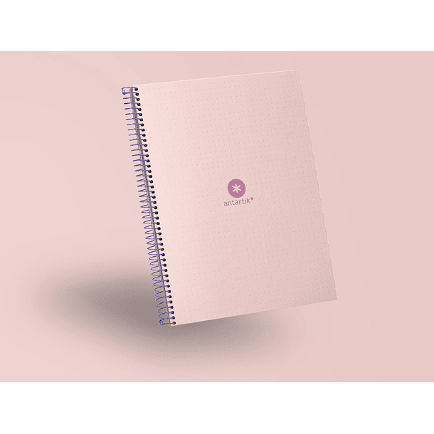 Caderno espiral liderpapel a4 micro antartik capa forrada 80f 90 gr pontilhado 1 banda 4 furos cor rosa 7