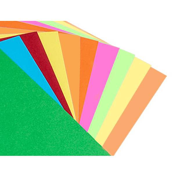 Bloco trabalhos manuais liderpapel cartolina 240x315mm 10 folhas 5 cores neon + 5 cores intensas 6