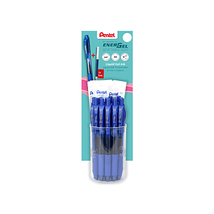 Roller pentel energel bl107 0,7mm azul expositor de 12 unidades