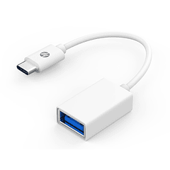 Cabo adaptador hp dhc-tc105 usb 3.0 a tipo-c para transferencia de dados ate 5 gbps cor branco