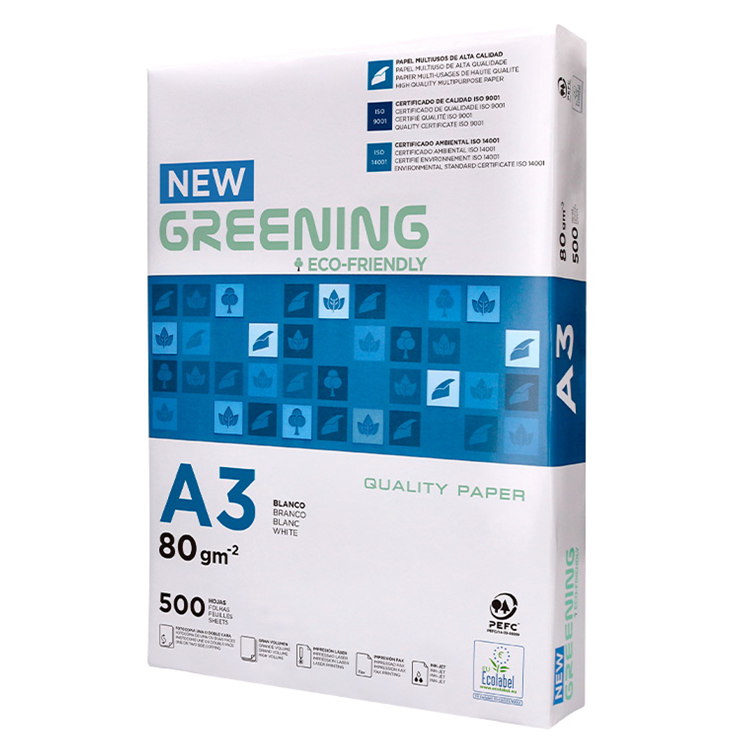 Papel fotocopia greening din a3 pack 500 folhas 80 gr 4