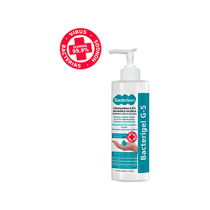 Gel hidroalcóolico antisseptico bacterigel g-5 virucida para maos frasco 500 ml