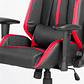 Cadeira q-connect gaming chair giratoria imitacao de pele regulavel em altura cor preta vermelha 1260+950x570x670 mm - Thumbnail 2