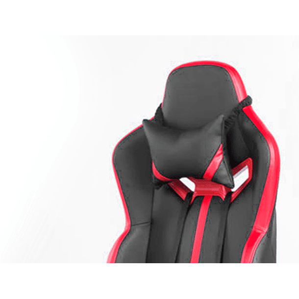 Cadeira q-connect gaming chair giratoria imitacao de pele regulavel em altura cor preta vermelha 1260+950x570x670 mm 2