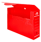 Caixa para arquivo definitivo liderpapel em polipropileno vermelho formato 360x260x100 mm - Miniatura 3