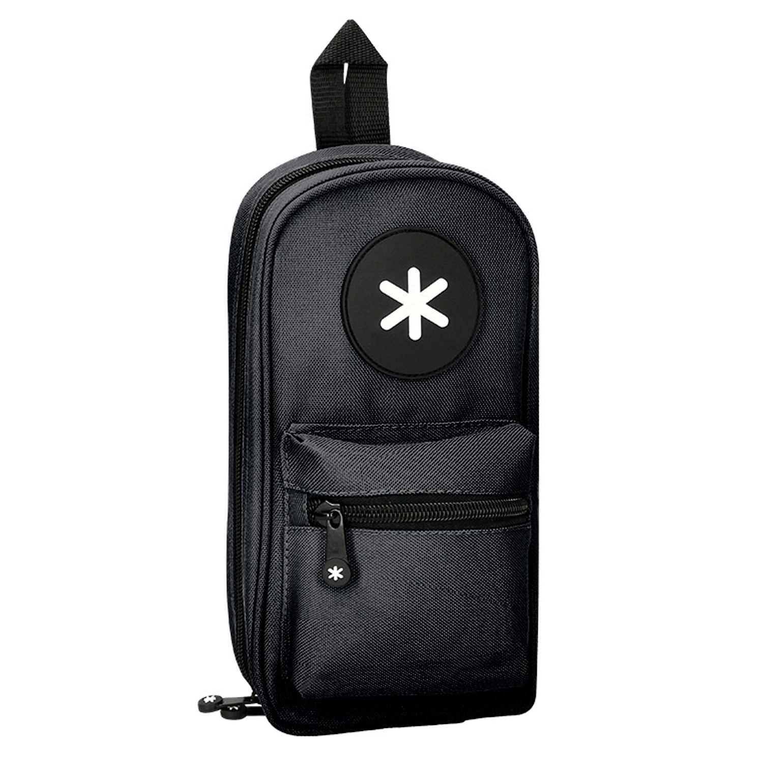 Estojo escolar antartik forma de mochila com bolso e 4 departamentos cor preto 230x50x120 mm 1