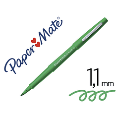 Marcador paper mate flair original ponta fibra verde