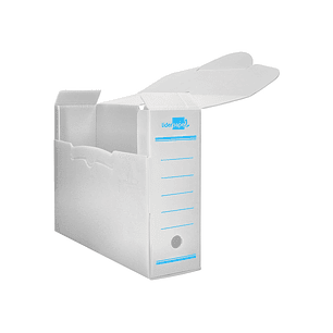 Caixa para arquivo definitivo liderpapel em polipropileno branco formato 360x260x100 mm