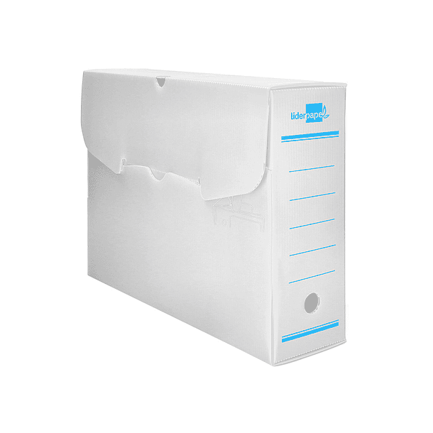 Caixa para arquivo definitivo liderpapel em polipropileno branco formato 360x260x100 mm 5