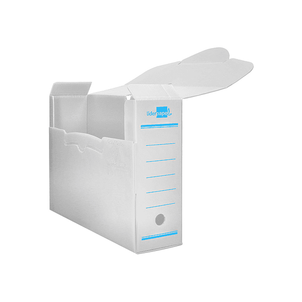 Caixa para arquivo definitivo liderpapel em polipropileno branco formato 360x260x100 mm 3