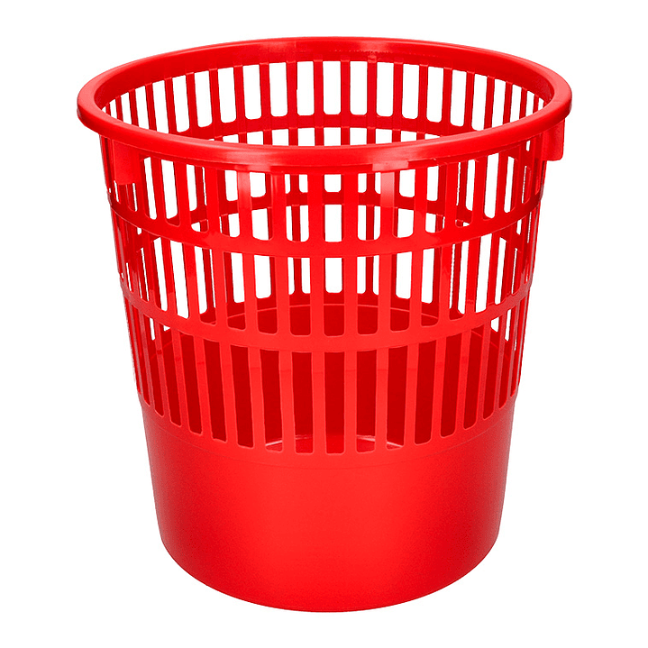 Cesto de papeis q-connect em plastico 15 litros cor vermelho 285x290 mm 3