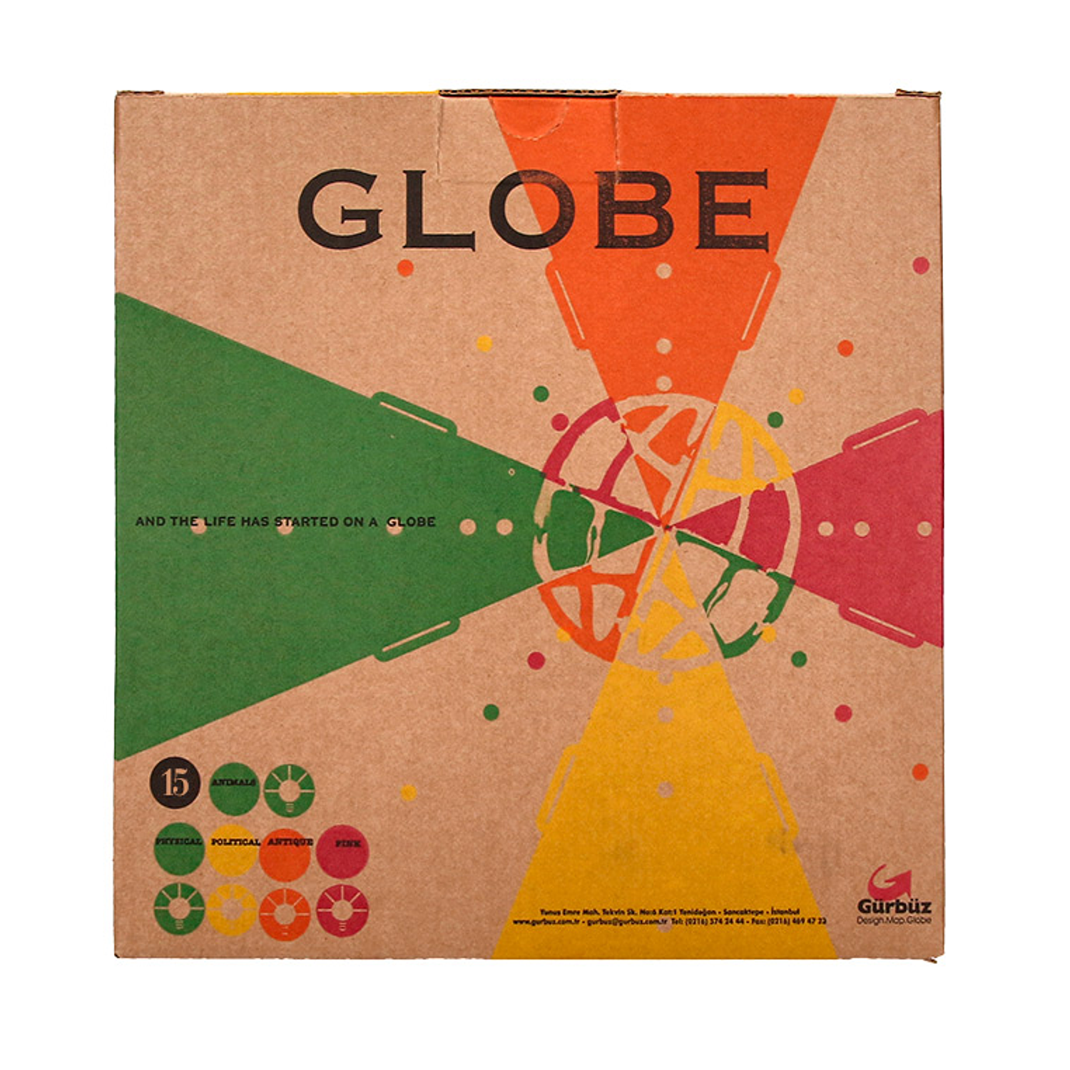 Globo liderpapel mapa politico diametro 15 cm 9