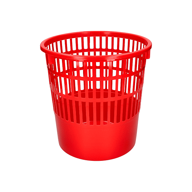 Cesto de papeis q-connect em plastico 15 litros cor vermelho 285x290 mm 4