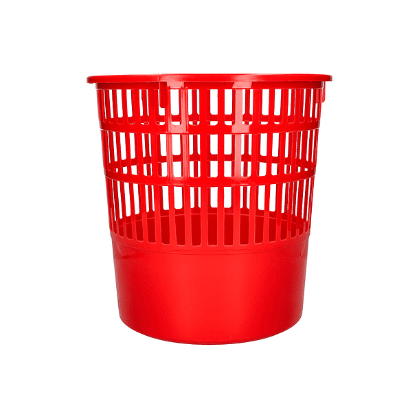 Cesto de papeis q-connect em plastico 15 litros cor vermelho 285x290 mm 6