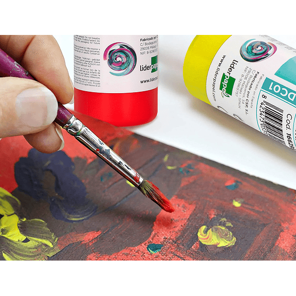 Pintura acrilica liderpapel frasco de 80 ml verde 5