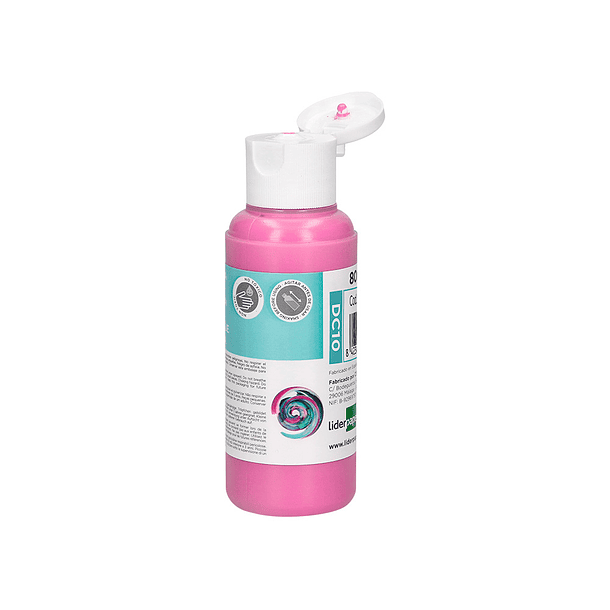 Pintura acrilica liderpapel frasco de 80 ml rosa 4