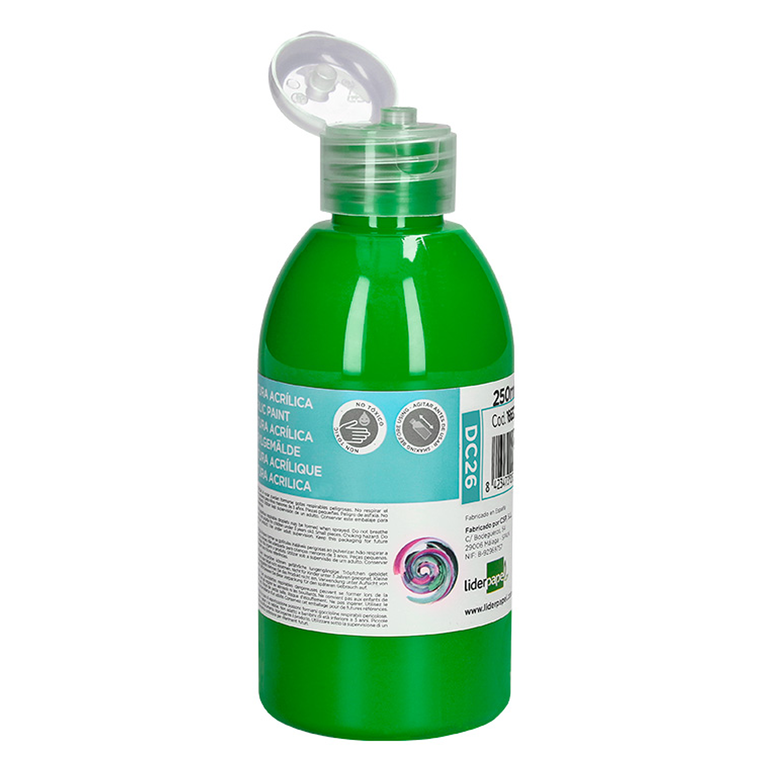 Pintura acrilica liderpapel frasco de 250 ml verde 5