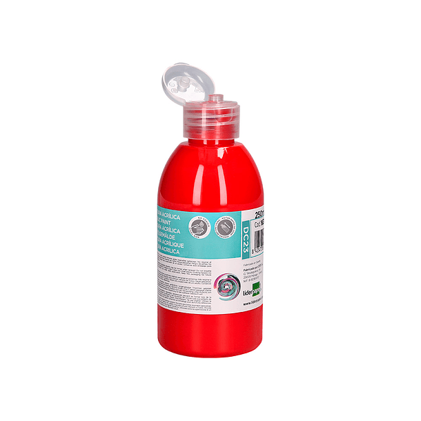 Pintura acrilica liderpapel frasco de 250 ml vermelho 2