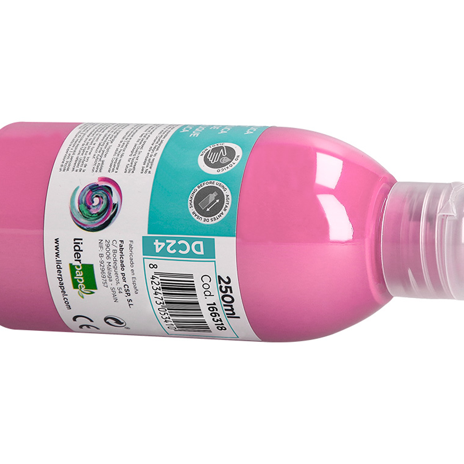 Pintura acrilica liderpapel frasco de 250 ml rosa 7