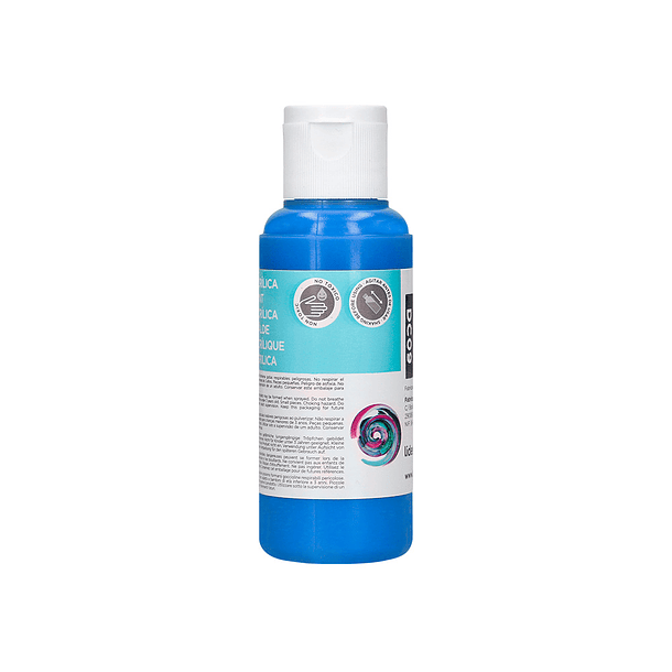 Pintura acrilica liderpapel frasco de 80 ml cian 2