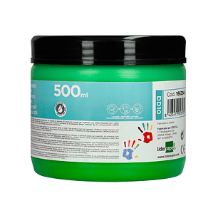 Pintura a dedos liderpapel frasco de 500 ml verde